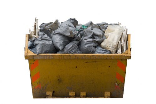 Bulk waste collection truck in Watford streets